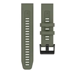 QuickFit Waterproof Silicone Sport Band Replacement Strap - Quickfit 26mm (Army Green)