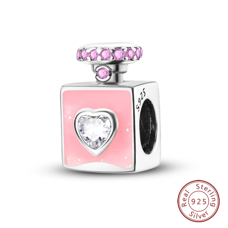 

Женские серебряные подвески в виде духов, бусины для Pandora 925, оригинальные браслеты, украшения «сделай сам»