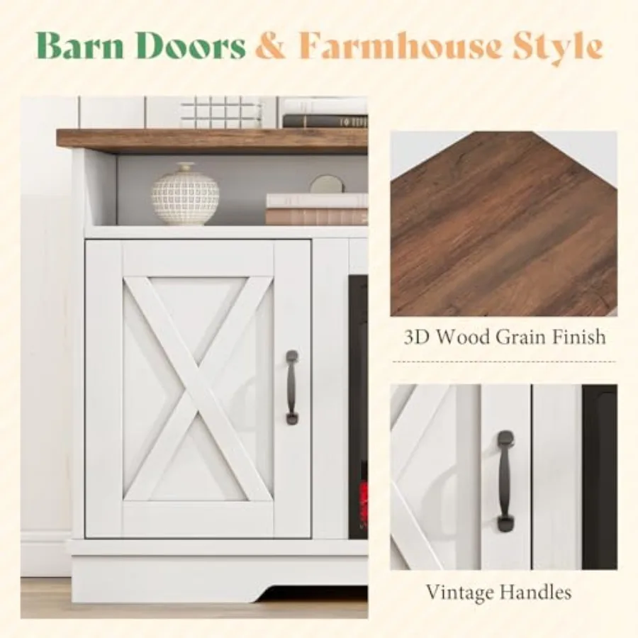 Farmhouse Fireplace TV Stand 4