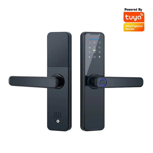 Tuya APP Phone Remote Control Fingerprint Lock Electric Password Code Number IC Card Door Lock With Key