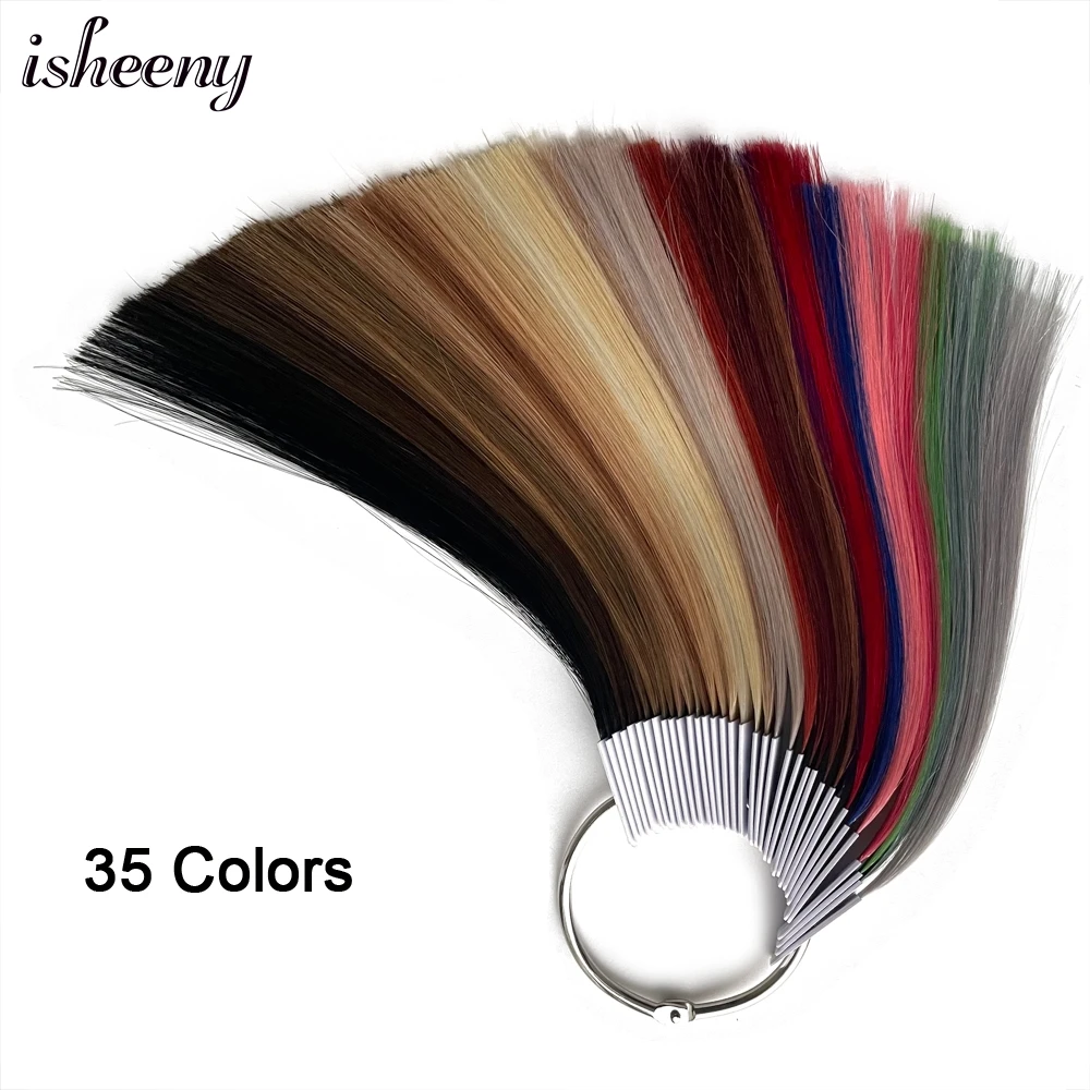 Isheeny Remy Hair Color Rings 35 Colors Available Real Nautral Human Hair With Mix Color Chart For Professional Salon Dyeing