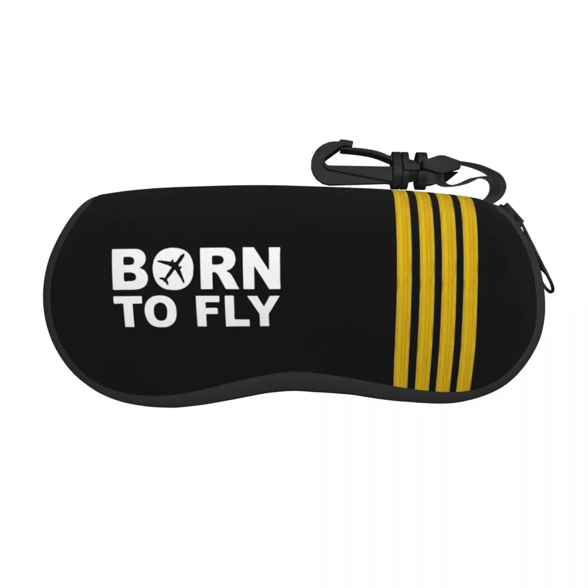 

Born To Fly Captain Stripes Glasses Case Anti-Fall Pilot Air Fighter Eyeglasses Box Small Eyeglasses Box