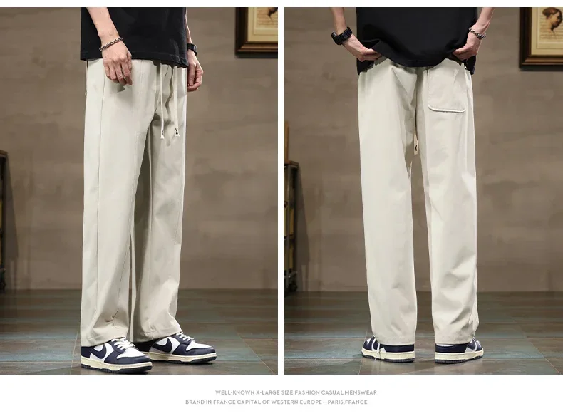 Description Picture 5 of itemBaggy Striped Sweatpants for Men Straight-Leg Pants Fashion Hip Hop Streetwear Harajuku Trousers Casual Bottoms Y2K Male Clothes