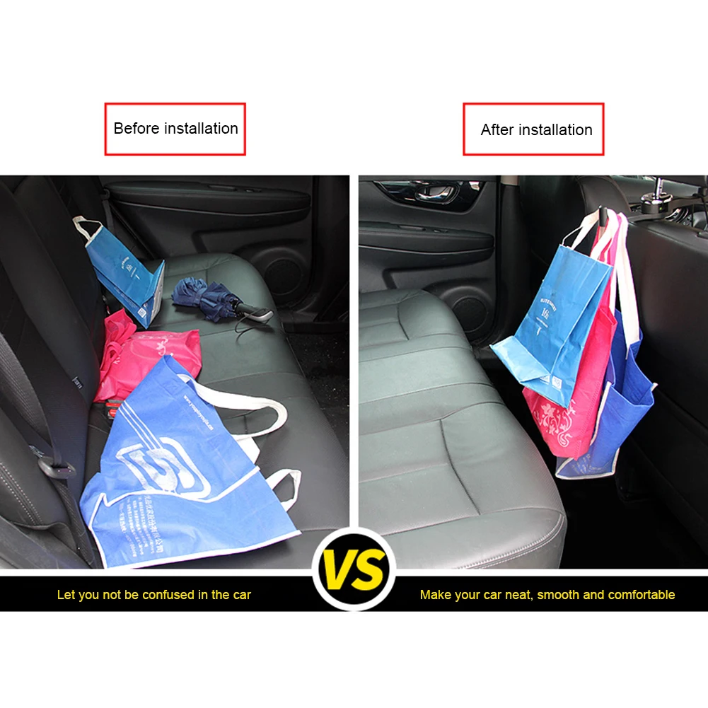 Multi-function 2 in 1 Auto Car Headrest Hooks Car Seat back Hook Phone Mount Holder Fastener Seat Back Hanger Clips 