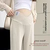 Autumn 2023 New Maternity Pants Low Waist Bell Bottoms Casual Trousers For Pregnant Women Spring Autumn Outer Wear 3