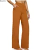 2025 Women's Casual Loose Straight Leg Pants High Waist Pocket Comfortable Fit Business Long Trousers Fashionable Pants Female
