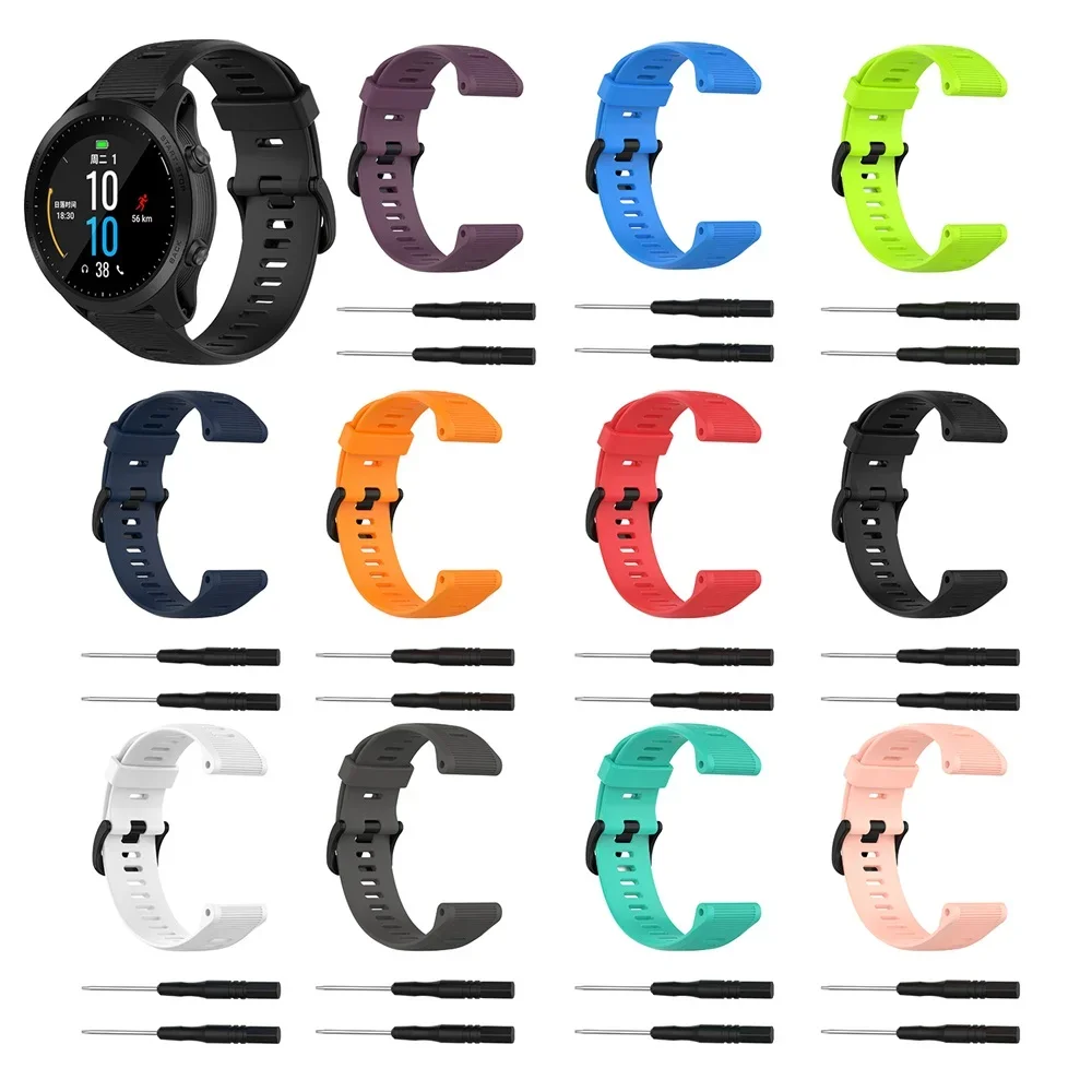 Premium Sports Silicone Strap Replacement with Screwdriver - Universal Fit Watch Band Bracelet