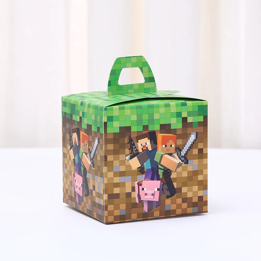 12Pcs Pixel Game Square Candy Boxes Birthday Party Decoration Cartoon Gift Boxes Festiv... - SKU GSCB1117 - UGI Packaging