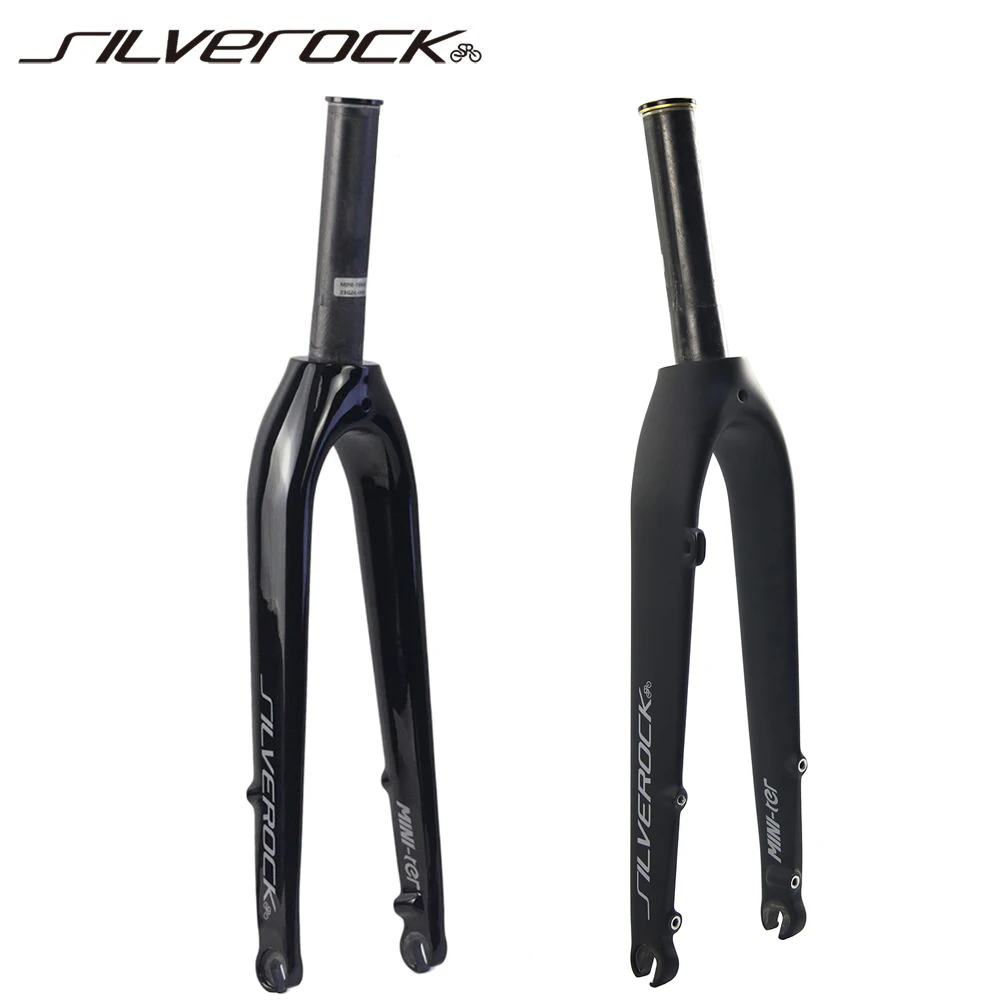 Silverock Mini-Ter Forcella In Carbonio 20 "451 Freno A Disco 100Mm Montaggio Piatto Con Adattatore Magnetico Per Bici Pieghevoli Tern Verge D9 X11 P1