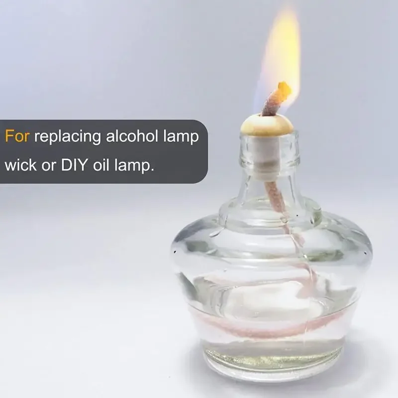 Oil Lamp Wicks 2/3/4/5/6/8mm round cotton wick burner for Alcohol lamp torch oil wine bottle 5m