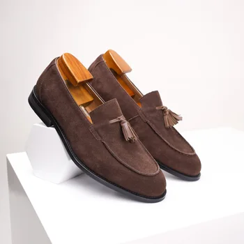 LIHUAMAO Footwear Leather penny loafers slip on casual shoes work shoes Men leisure Shoes Outdoor footwear Walking Shoes
