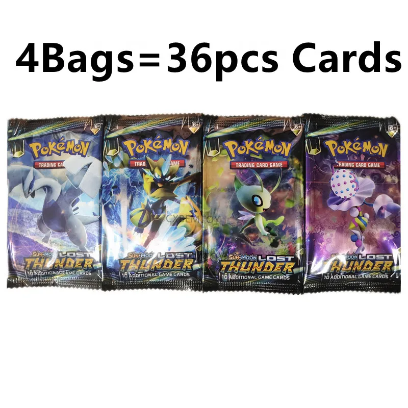 4 taschen 36 Stücke Englisch Pokemon Karten Charizard Pikachu Sammeln Karte Anime Trading Spiel Kampf Spielzeug Für Erwachsene Kinder Geschenk