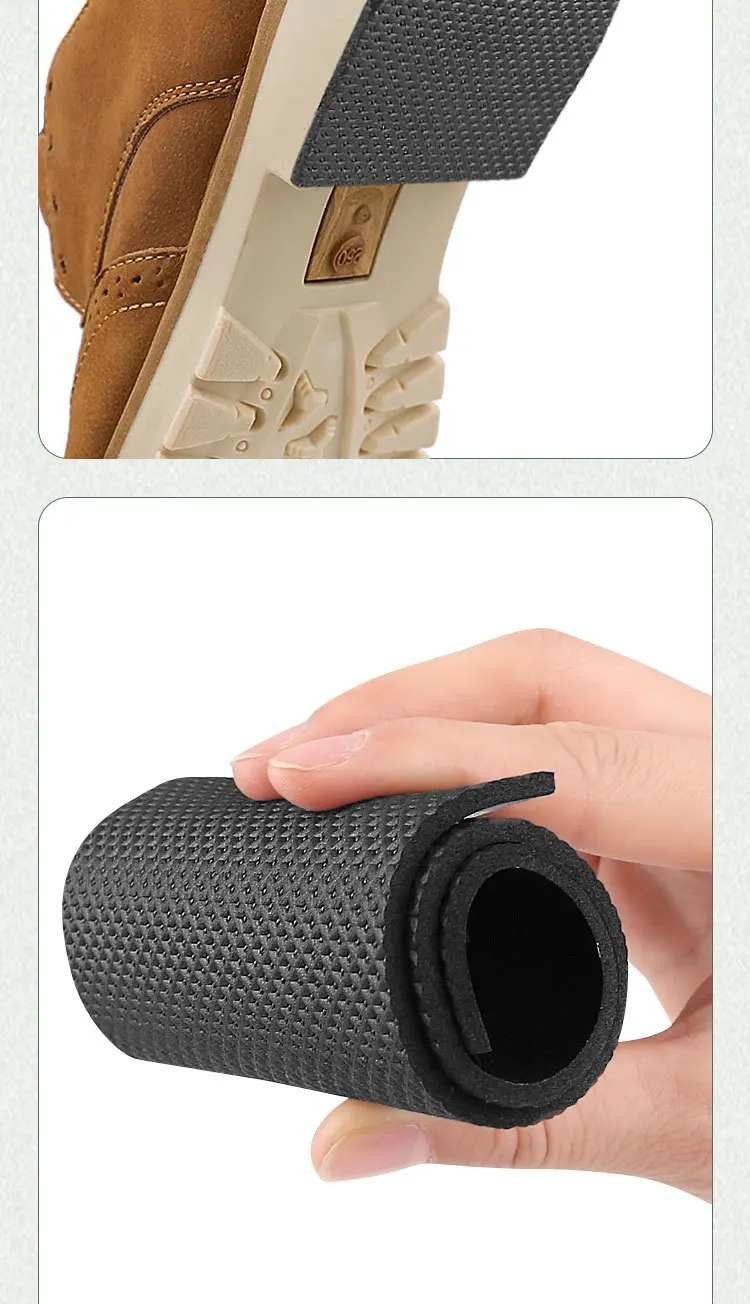 Rutschfester und reibungssicherer Sohlenschutz zur Reparatur von Löchern und zum Schutz von Sohlen. Geeignet für flache Schuhe und Sportschuhe – Detail 8