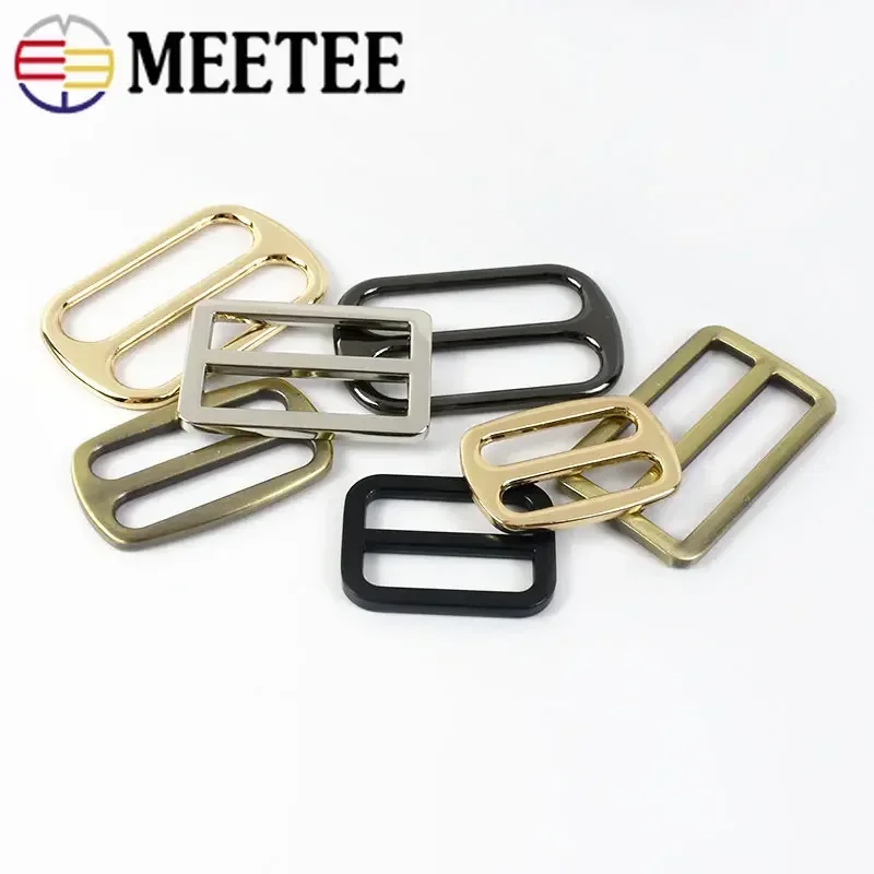 Metal Buckles 5/10Pcs 25/32/38/50mm Tri Glide Ring Buckle Webbing Strap Adjuster Clasp Hooks for Bag
