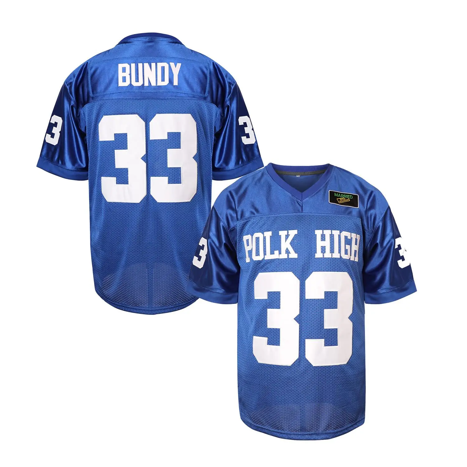 

Al Bundy #33 Polk High Movie Football Jersey Stitched Blue S-3XL High Quality