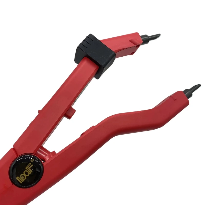 EU plug Red JR609 Quality Black Heat Hair Connector Temperature Controllable Heat Iron Hair Extension Tools Kit hair extension tool
