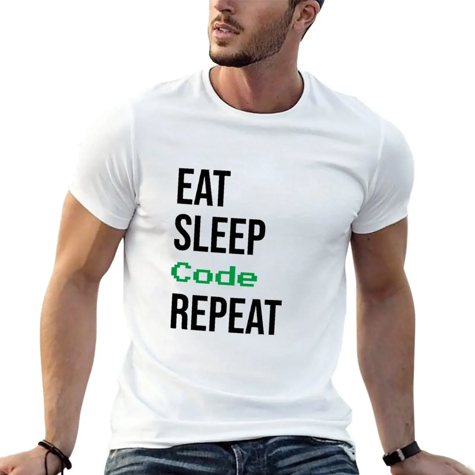 

Eat Sleep Code Repeat T-Shirt hippie clothes vintage t shirts men