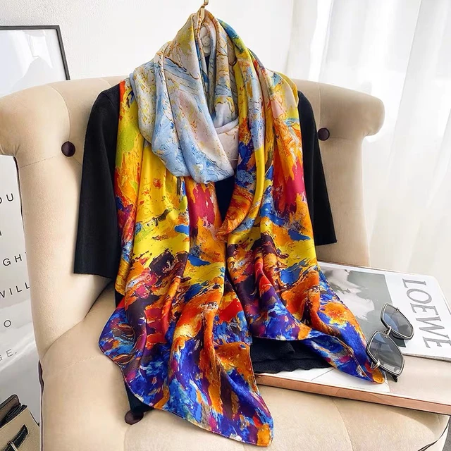 2023 New Silk Shawls Women Luxury Brand Design Foulard Female Scarf Stoles  Hijab Women's Headscarf Bag Scarves Echarpe Wraps - AliExpress