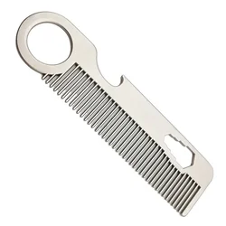Stainless Steel Portable Beard & Hair Styling Comb (Silver)