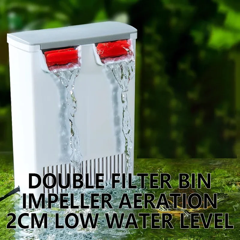 Aquarium Turtle Low Water Level Filter Turtles Tank Feces Suction Three-In-One Energy-Saving 5W Small Water Purification Filters
