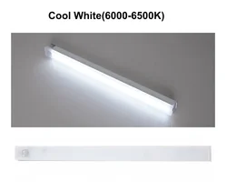 Rechargeable Motion Sensor LED Bar Lights - Dimmable Night Lamp for Cabinets and Kitchens (Cool White)