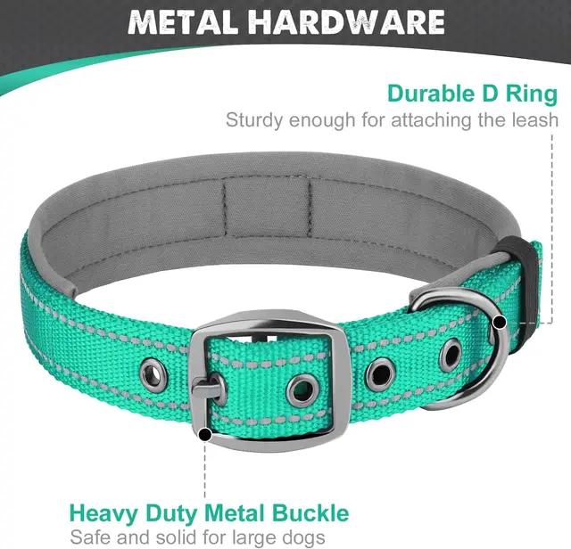 Heavy-Duty Reflective Dog Collar – Small, Medium & Large Dogs 5