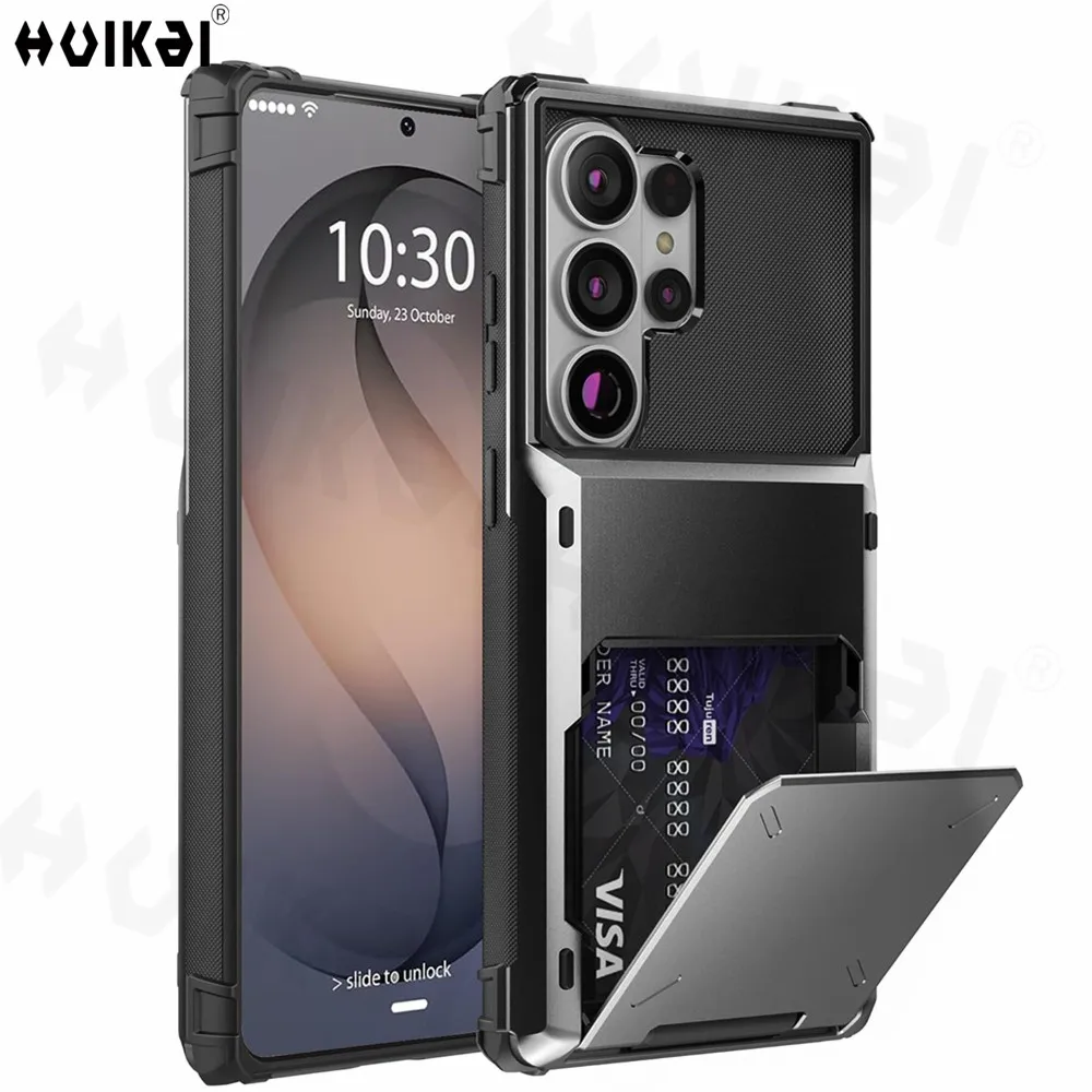 Shockproof Wallet Case with Credit Card Holder and Heavy Duty Protection