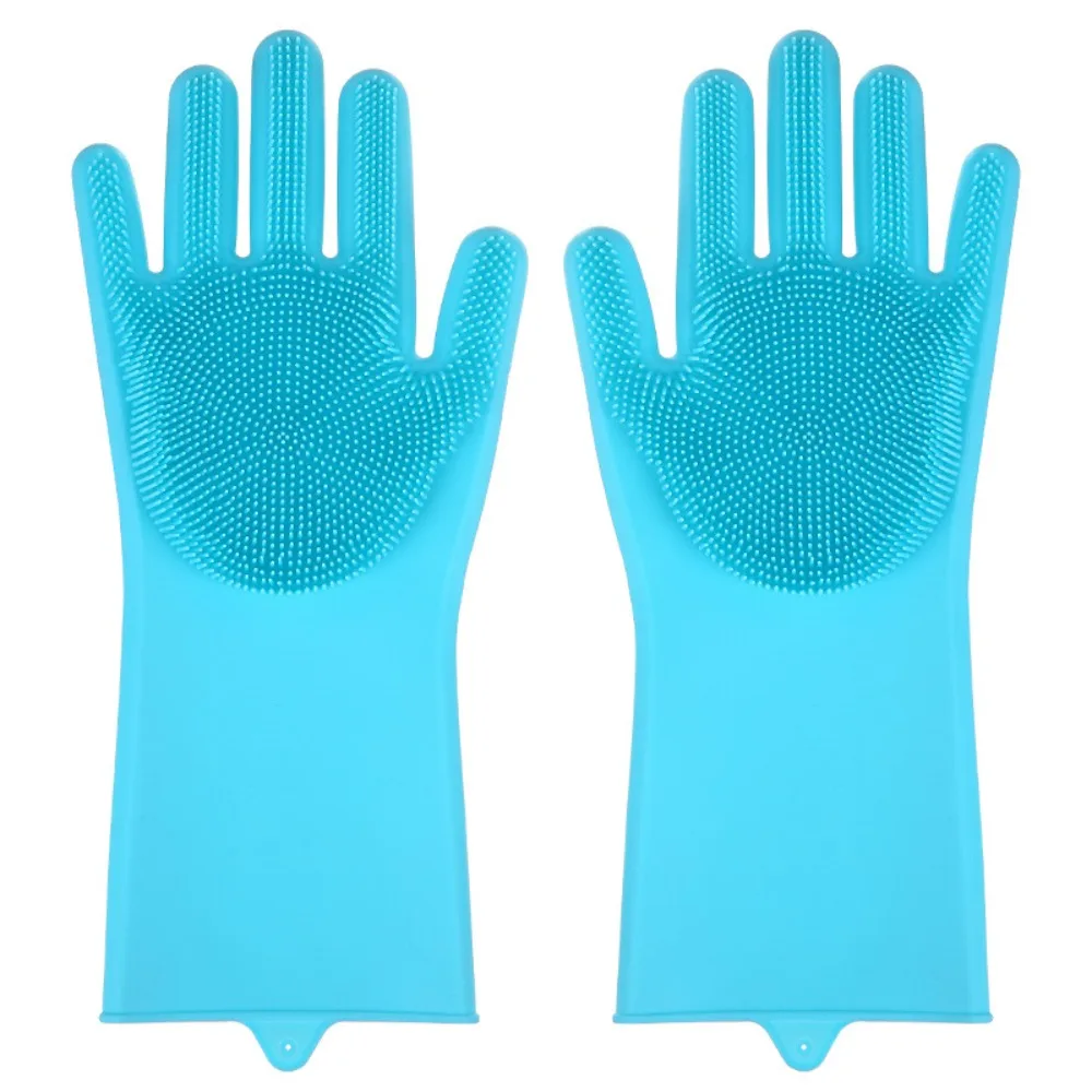 Silicone Waterproof Dishwashing Gloves for Kitchen Cleaning