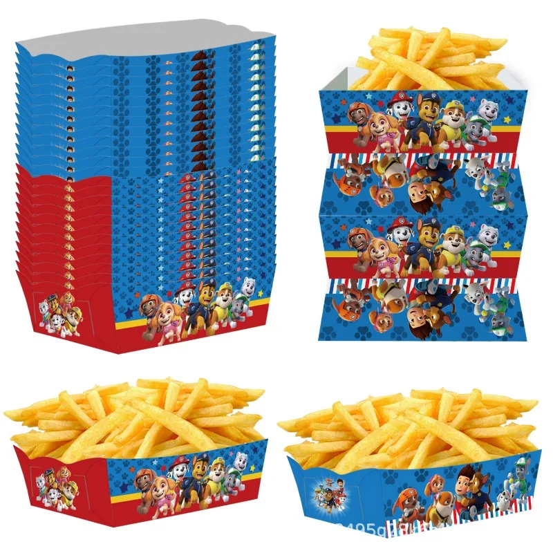 24Pcs Paw Patrol Party Snack Boxes Set, Disposable French Fries, Candy, Popcorn, and Sn... - SKU PSBS1601 - UGI Packaging