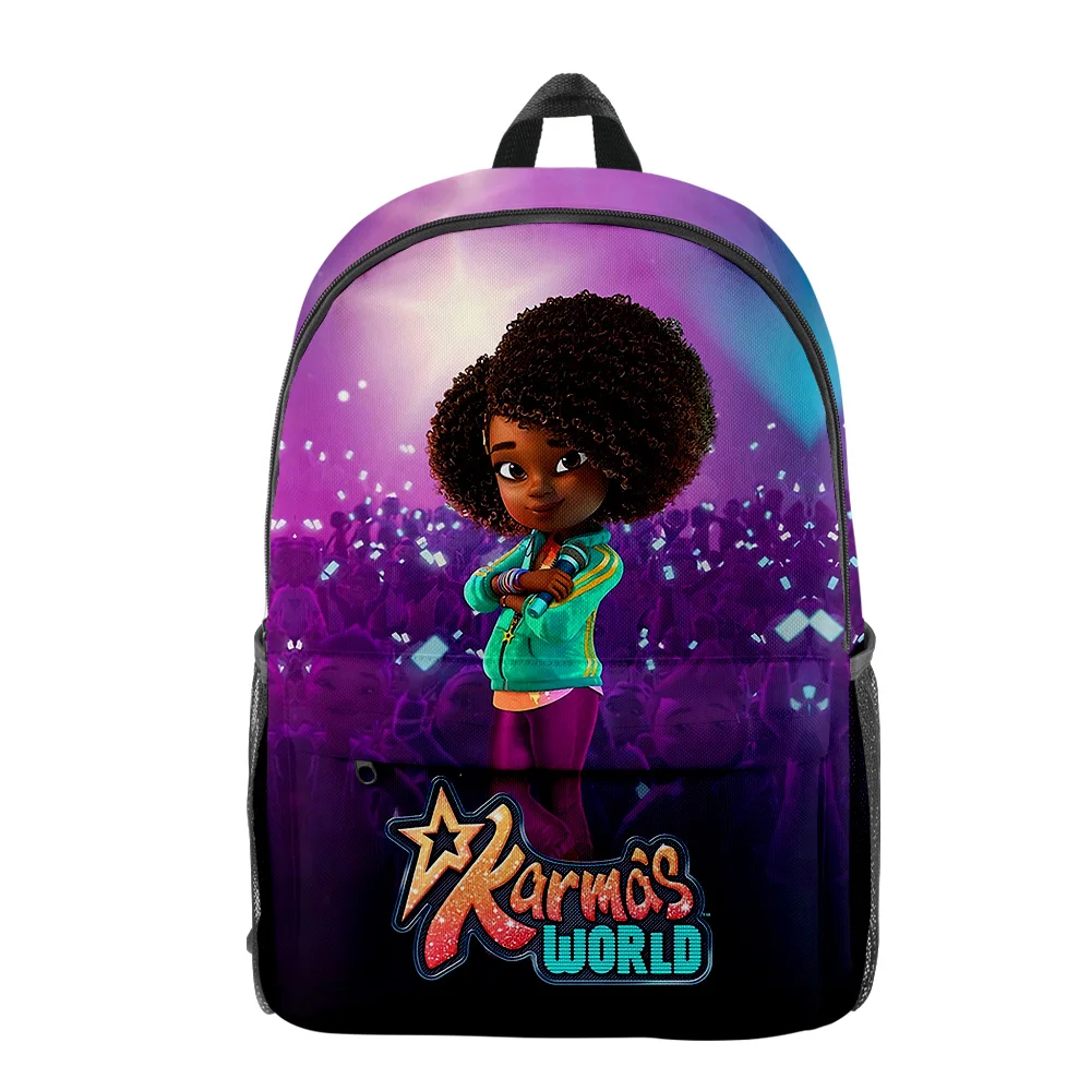 Youthful Karma's World Tv Show Student School Bags Notebook Backpacks 3D Printed Oxford Waterproof Boys/Girls Funny Travel Bags