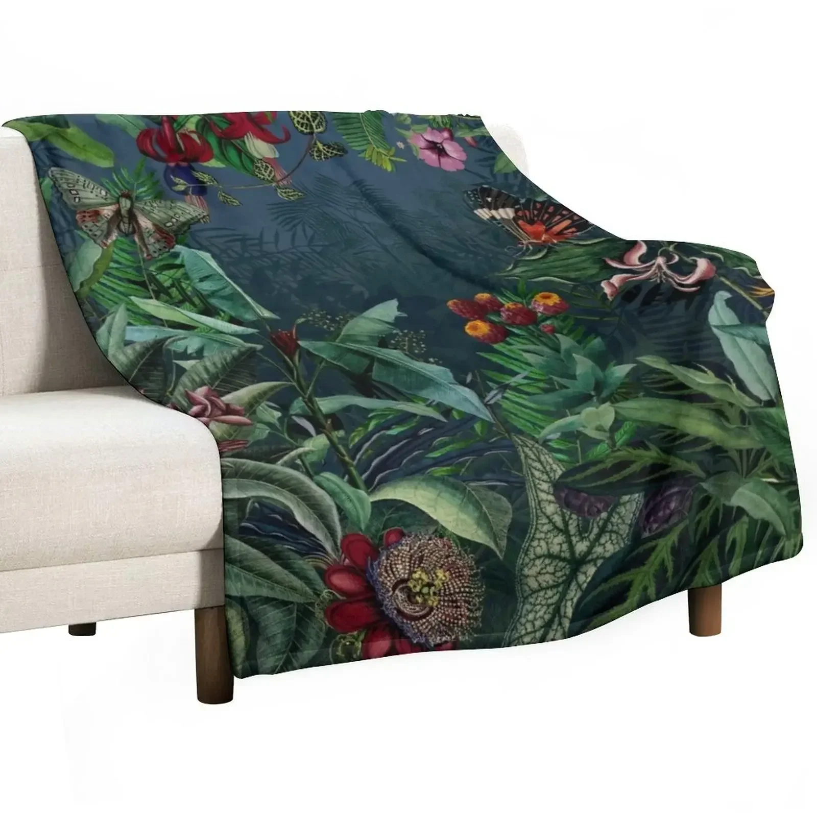 

Midnight Rainforest I Throw Blanket Sofa Cute Warm Blankets