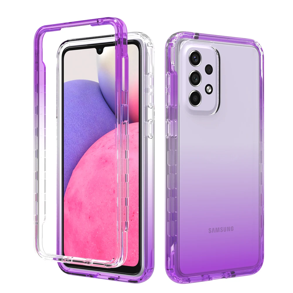 Crystal Case Gradient Back Capa Per Samsung Galaxy A54 A34 A 14 5G 2023 Cover Per Telefono Funda Samsung A04S A14 A04 S A 34 54 Coque