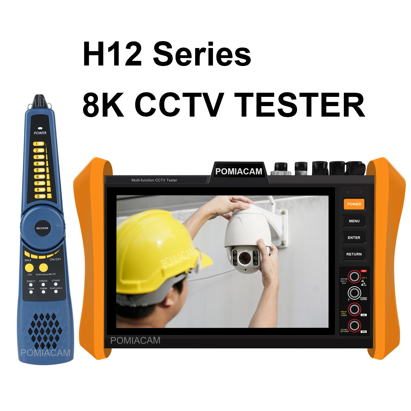 

Профессиональный CCTV тестер 8K H.265 IP 8MP AHD/TVI/CVI HDMI/VGA поддержка POE ++,SFP модуль IP-камеры тестер 8 дюймов IPS сенсорный экран
