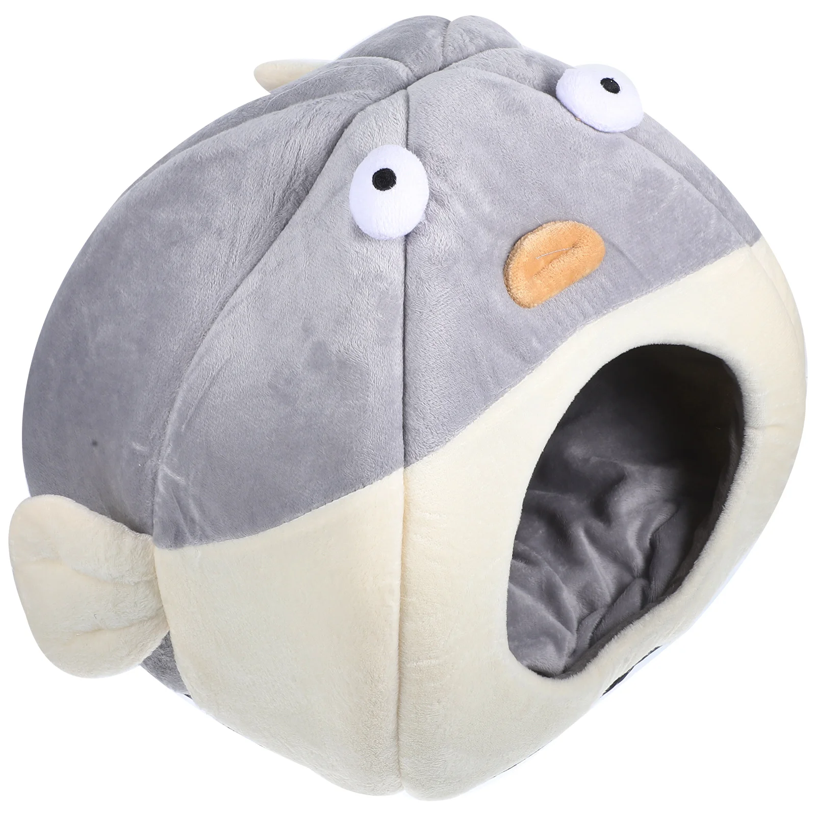 

Pet Cat Litter Nest Comfortable House Mat Plush Semi-Enclosed Pp Cotton Sleeping Bed