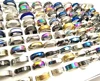 Wholesale Bulk Lots 100pcs Men Women Fashion Stainless Steel Rings TOP DESIGN MIX Wedding Engagement Band Ring Trendy Jewelry 6