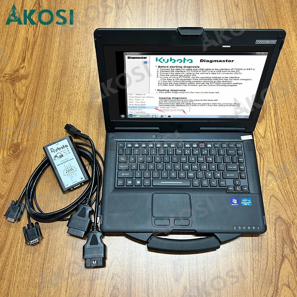 

Диагностический комплект 2023 для KUBOTA Diagmaster + ноутбук CF53 для Kubota Diagmaster, сельскохозяйственная техника, диагностический инструмент
