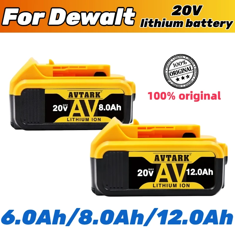 

For DeWalt 20V Power Tool Battery DCB200 Rechargeable Battery 12000mAh Replacement Li-ion Battery DCB184 DCB203 DCB205 DCD740