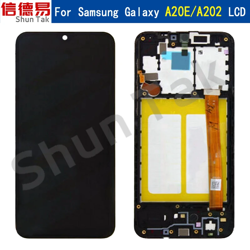 

Для Samsung Galaxy A20e A202 A202F A202DS дисплей с сенсорным экраном дигитайзер в сборе A202 A202F/DS для SAMSUNG A20e ЖК