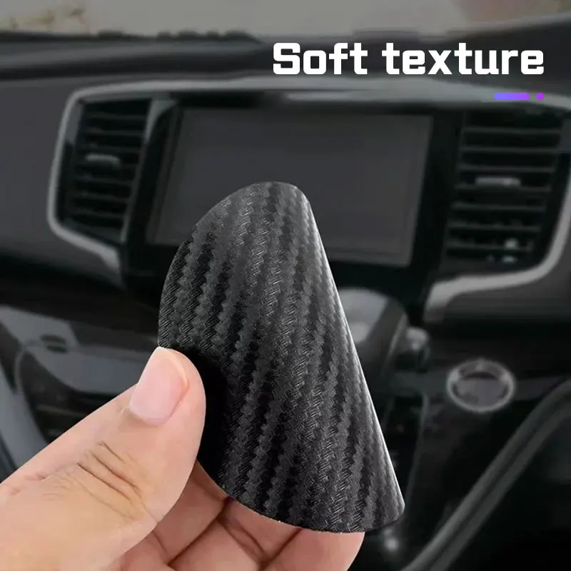 탄소 섬유 자동차 워터 컵 코스터 2Pcs Changan CS75 PLUS CS95 CS15 Alsvin 용 미끄럼 방지 쿠션 매트