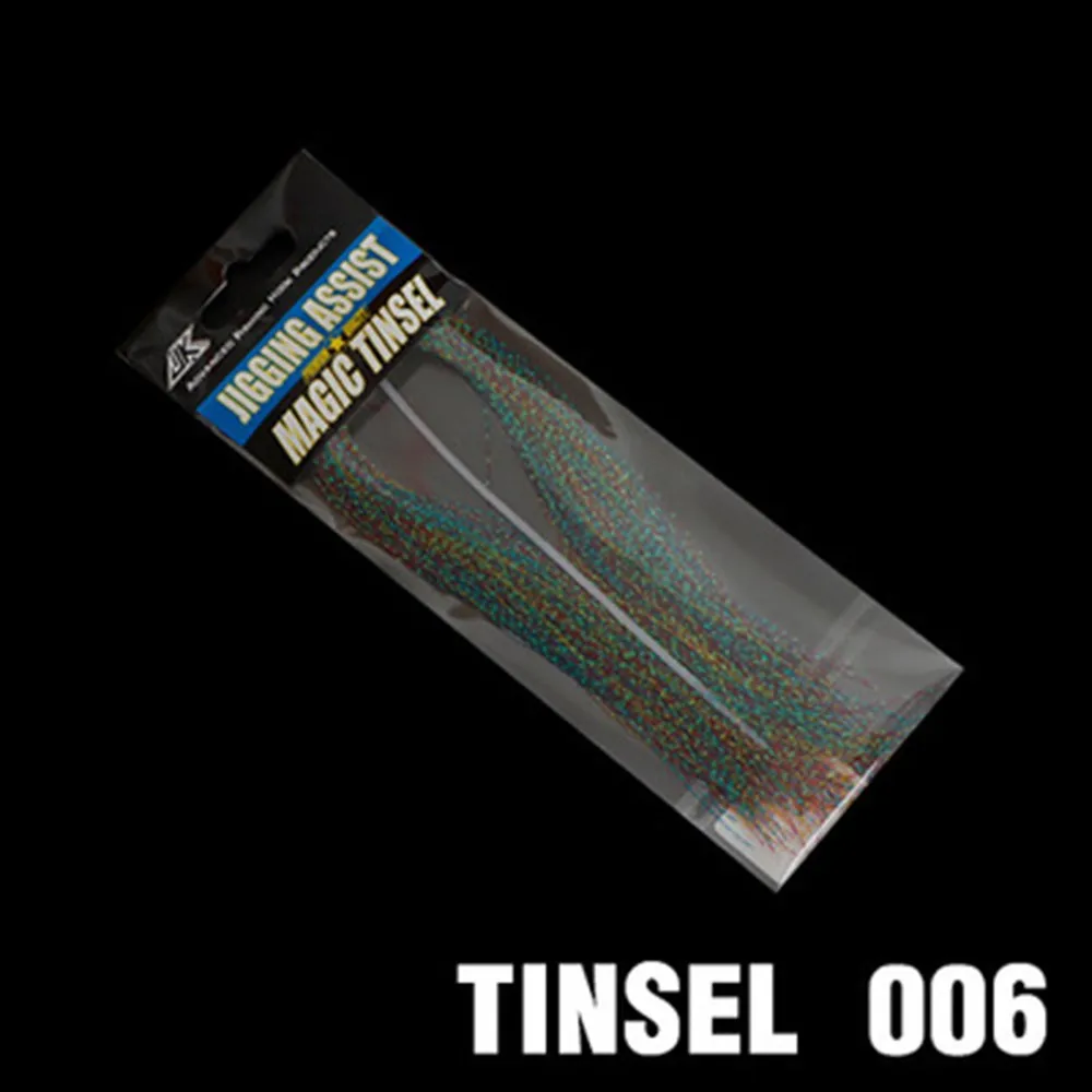 Glow Material UV Holographic Tinsel Twisted Fly Tying Crystal Jigs
