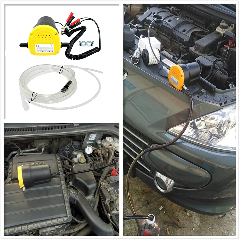 12V Oil Extractor Transfer Pump Car Oil Fuel Extractor Mini Fuel Engine Transfer Pump with Tubes for Auto Boat Mot