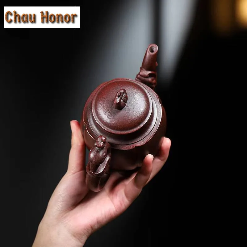 350ml Yixing High-capacity Tea Pot Purple Clay Filter Zisha Teapots Handmade Kettle Tea Ceremony Customized Gifts Authentic