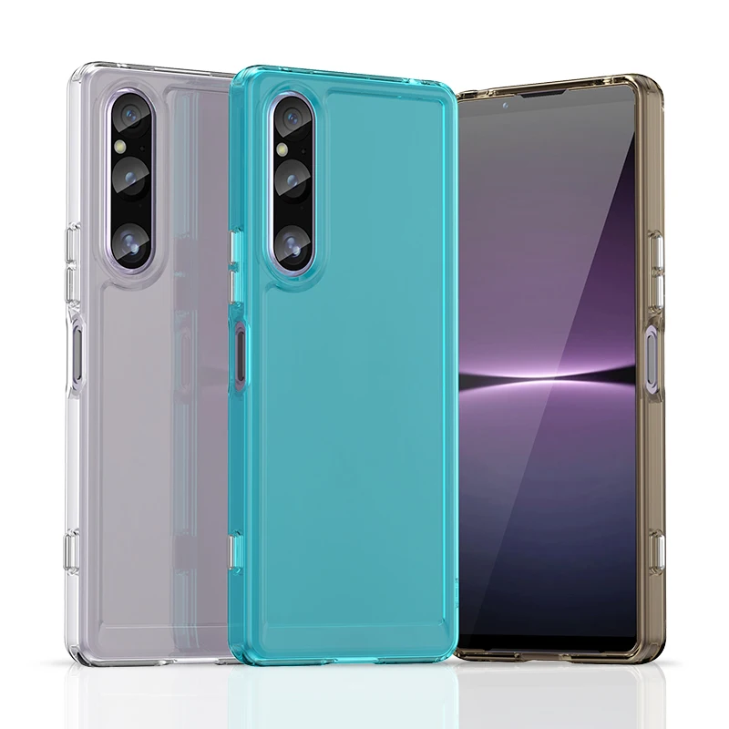 Custodia Trasparente Per Sony Xperia 1 V Cover Per Sony Xperia 1 V Funda Coque Soft Flessibile Tpu Paraurti Posteriore Per Sony Xperia 1 V