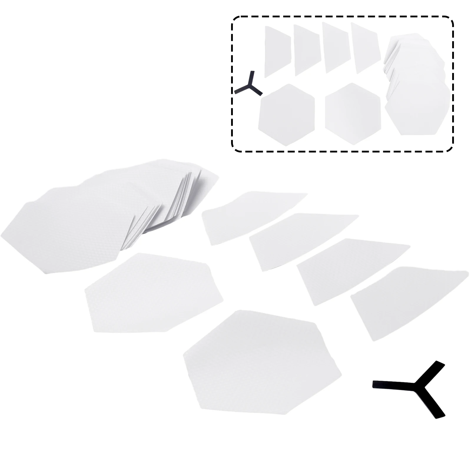 22pcs Surfboard Clear Deck Grip Pad Traction Surfpad Non-slip Stickers DIY Surfboard Clear Deck Grip Pad Traction Surfpad