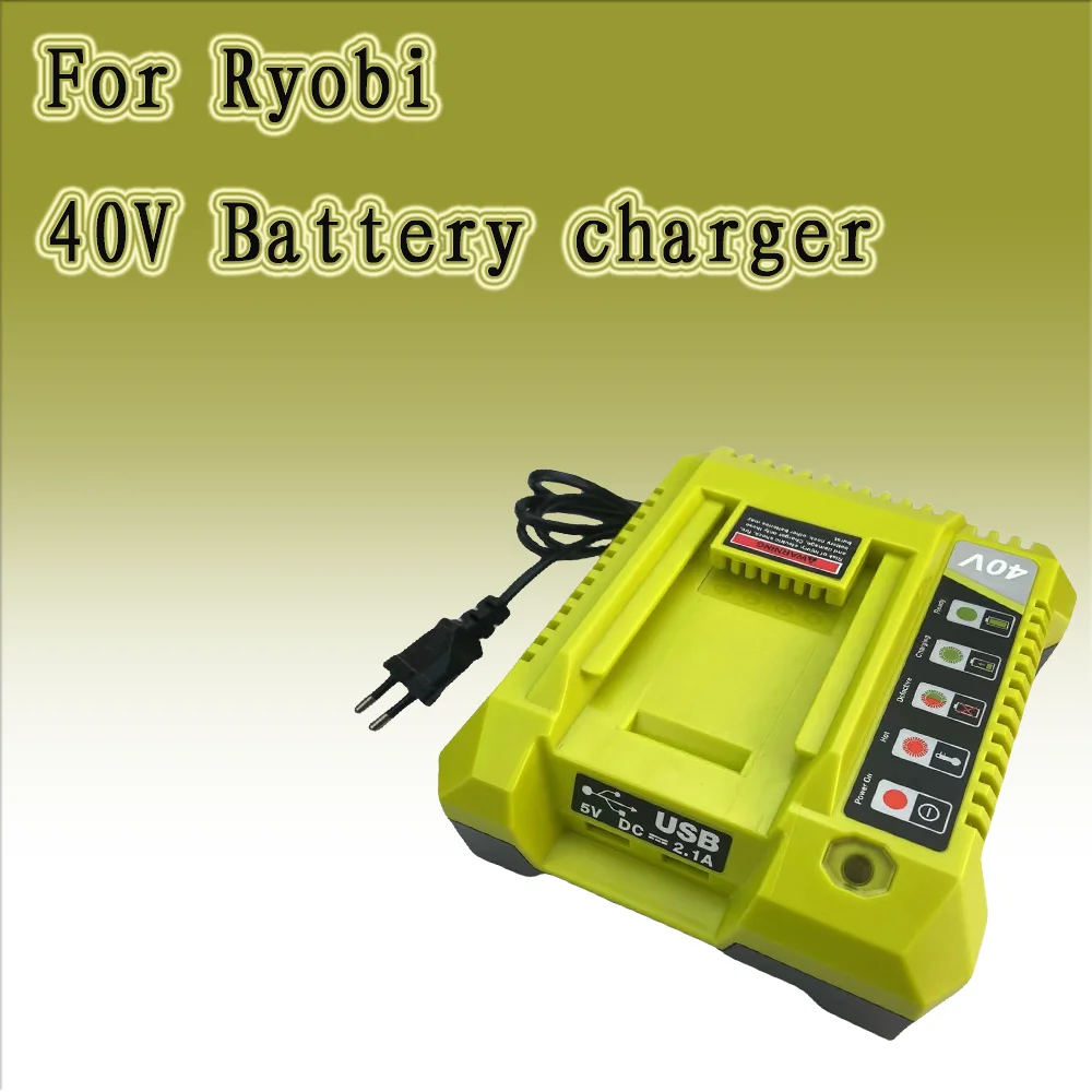 

Зарядное устройство для Ryobi OP401 40 в, OP4015 OP4026 OP4026A OP4030 OP4040 OP4050 OP4050A OP4060 OP40261