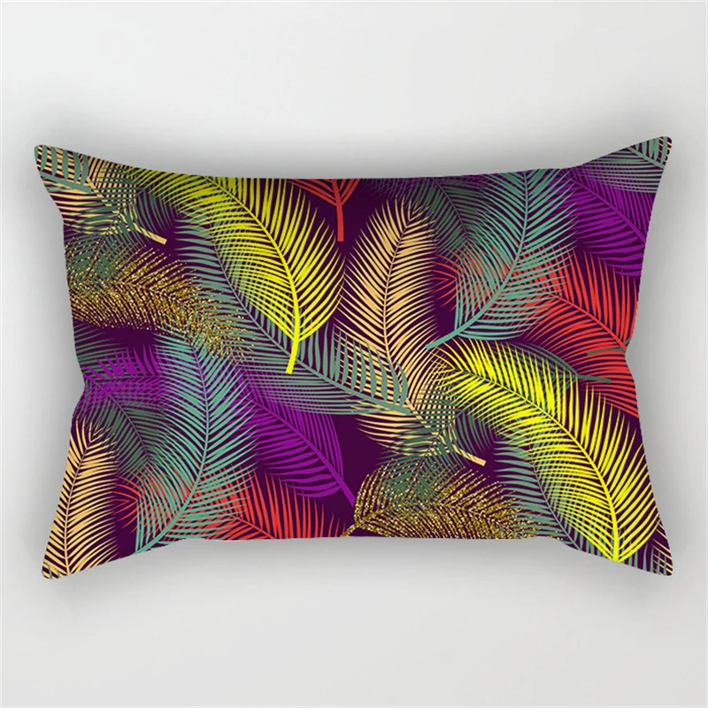 2022 Nordic Abstract Colorful Lines Geometric Rectangle Graffiti Print Pillowcase Home Sofa Bed Pillow Car Office Decor 30x50CM