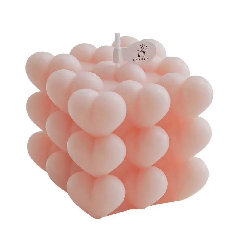 Silicone Mold Silicone Candle Mold Aromatherapy Candle Mold Silicone Candle Molds Candle Mold Love Bubble Ball Silicone Candle Mold Valentine's Day Heart Shape Aromatherapy Soap Cake Ice Tray Mould Wedding Decor Souvenirs