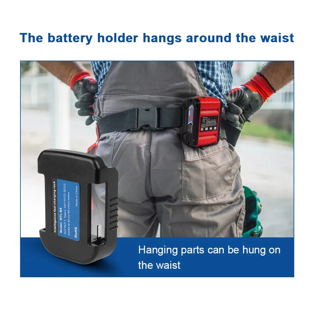 Adapter for BOSCH 18V battery with dual output Convert to power bank fast chargi