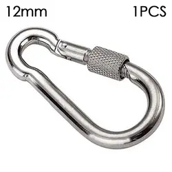 Spring Quick Link Buckle Ring Carabiner for Outdoor and Camping Safety (12MM)