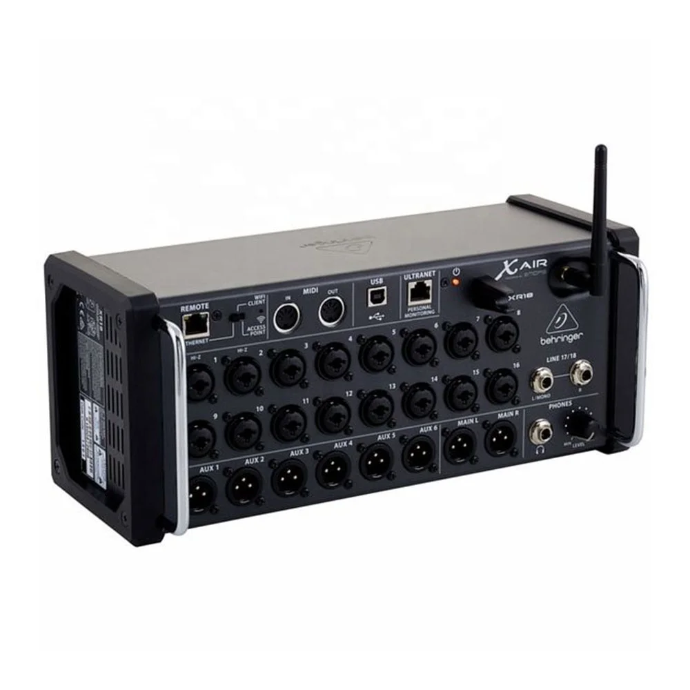 Behringer X Air Xr18 Mixer Digitale Controllato Da Tablet A 18 Canali 16 Preamplificatori Midas Programmabili A Guadagno